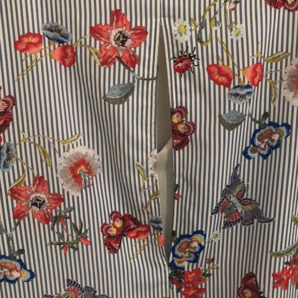 NWOT KARLIE Floral Striped BoHo Ruffle Hem Dress| - Picture 6 of 7